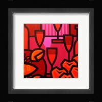 Poppies Apples Wine And Fish Fine Art Print