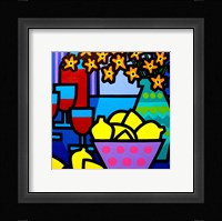 Wine, Lemons and Flowers Fine Art Print