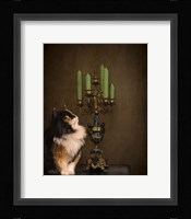 Cat And The Candelabra Fine Art Print