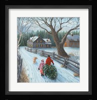 Christmas on the Farm Framed Print