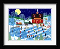 Moonlight Skate Framed Print