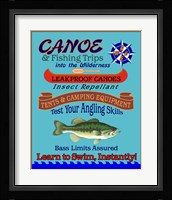 Canoe Fishing Wilderness Fine Art Print