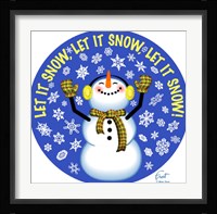 Snowman Let It Snow Fine Art Print