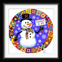 Snowman Quilt 1 Fine Art Print