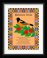 Baltimore Oriole Quilt Framed Print