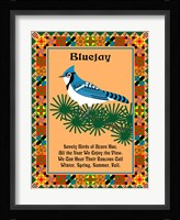 Blue Jay Quilt Framed Print