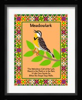 Meadowlark Quilt Framed Print