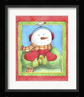 Snowman Give Heart Fine Art Print