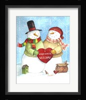 Warm Welcome Snowman Fine Art Print