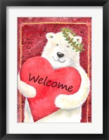 Polar Bear Heart Welcome Fine Art Print