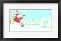 Snowman Bunnies Let It Snow Fine Art Print