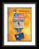 Blue Bird American Welcome Framed Print