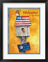 Blue Bird American Welcome Framed Print