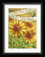 Sunflower Give Thanks Everyday Fine Art Print