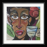 Island Girl With Wine Fine Art Print