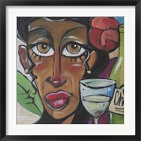 Island Girl With Wine Fine Art Print
