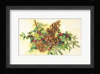 Holly And Pine Cones Fine Art Print