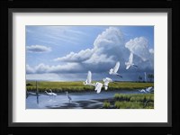 Summer Storm Egrets Fine Art Print