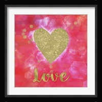 Glitter Love Framed Print