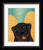 Angel Dog Black Fine Art Print