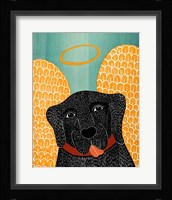 Angel Dog Black Fine Art Print