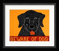 Beware of Dog Black Fine Art Print