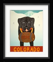 Colorado Beer Dog Black Fine Art Print
