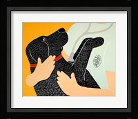 Going to the Vet Black Fine Art Print