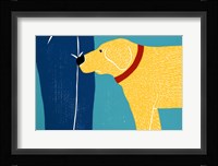 Greeting Visitors Bad Dog Yellow Fine Art Print