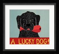 Lucky  Dog Black Fine Art Print