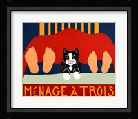 Menage A Trois Black Cat Framed Print