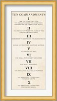 Ten Commandments - Roman Numerals Fine Art Print