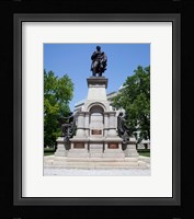 Governor Thomas A. Hendricks Monument at Indiana State Capitol Building Fine Art Print