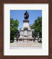 Governor Thomas A. Hendricks Monument at Indiana State Capitol Building Fine Art Print