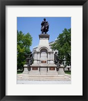 Governor Thomas A. Hendricks Monument at Indiana State Capitol Building Fine Art Print