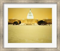 US Capitol Building during Snow Storm, Washington DC Fine Art Print