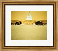 US Capitol Building during Snow Storm, Washington DC Fine Art Print