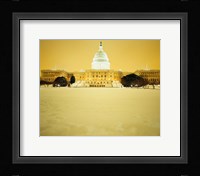 US Capitol Building during Snow Storm, Washington DC Fine Art Print