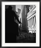 Silhouette of George Washington Statue, Manhattan, New York City Fine Art Print