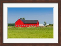 Red barn in Grenville County in Ontario, Canada Fine Art Print