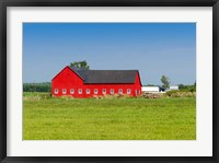 Red barn in Grenville County in Ontario, Canada Fine Art Print