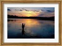 Fly Fisherman, Mauthe Lake, Kettle Moraine State Forest Fine Art Print