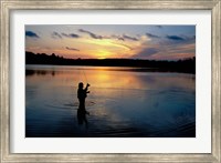 Fly Fisherman, Mauthe Lake, Kettle Moraine State Forest Fine Art Print