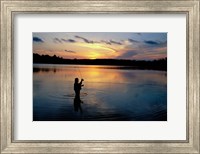 Fly Fisherman, Mauthe Lake, Kettle Moraine State Forest Fine Art Print