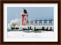 South Pier Lighthouse, South Haven, Michigan Fine Art Print