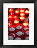 Votive candles in a Cathedral, Como Cathedral, Lombardy, Italy Fine Art Print