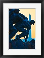 Iwo Jima Memorial at Dusk, Arlington National Cemetery, Arlington, Virginia Framed Print