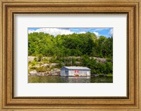 Old Metal Boathouse, Lake Muskoka, Ontario, Canada Fine Art Print