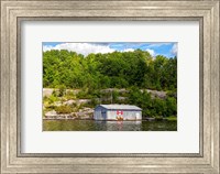 Old Metal Boathouse, Lake Muskoka, Ontario, Canada Fine Art Print