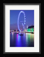 Millennium Wheel, London County Hall, Thames River, London, England Fine Art Print
